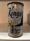 VINTAGE 1959 KINGS PREMIUM BEER - Flat Top Steel Can - Bottom Opened — photo 1