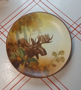 Antique Nippon Moose Game Plate Pre 1921