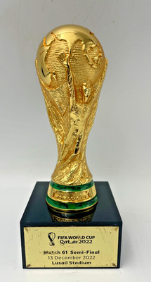 Ultra Rare Soccer QATAR 2022 FIFA World Cup Trophy Cup Semi-Final Argentina Croa