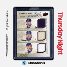 2024 UD PREMIER ADAM FANTILLI SEAN MONAHAN ZACH WERENSKI TRIPLE JERSEY /49