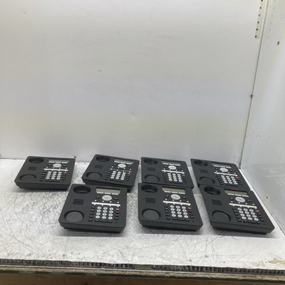 Lot of 7 Avaya 1608-I Text 700458532 IP Office Phones no Handsets