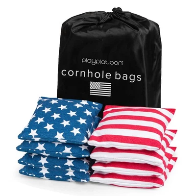 Play Platoon Premium Weather Resistant Cornhole Bags 4 Stars & 4 Stripes - Image 1 of 4
