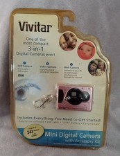 VIVITAR Mini Digital Camera Keychain Pink Stores 243 Pics Video Webcam USB NEW