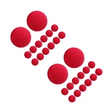  2 Count Red Rubber Clown Nose Cosplay Prop Decor Sponge Carnival