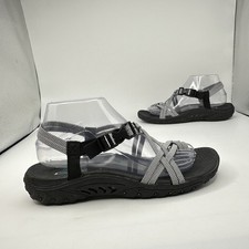 Sandalias para mujer Skechers Reggae Irie Mon negras blancas talla 8