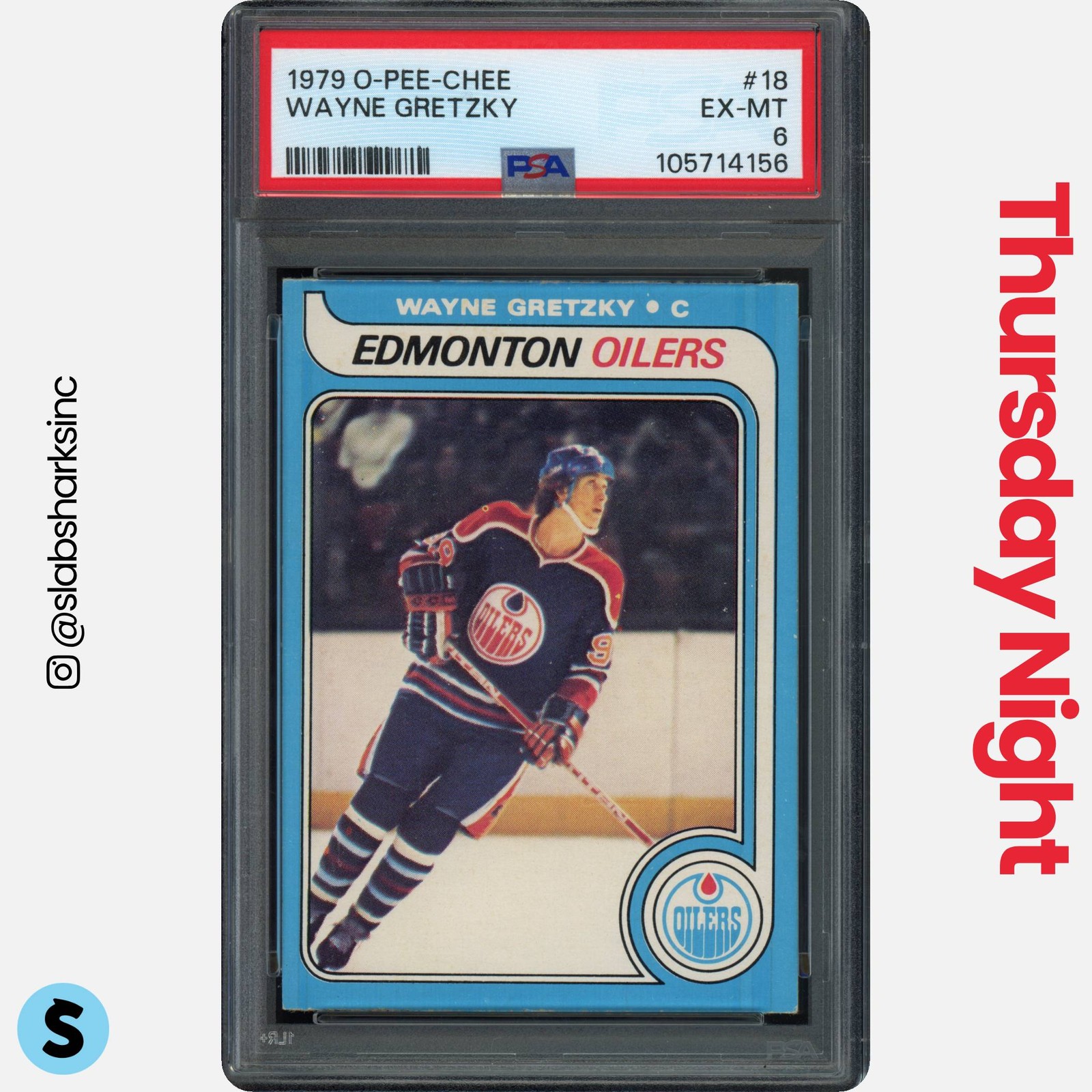 1979 O-PEE-CHEE #18 WAYNE GRETZKY RC ROOKIE PSA 6