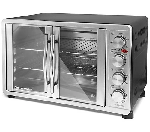 Elite Gourmet Double Door Oven with Rotisserieand Convection