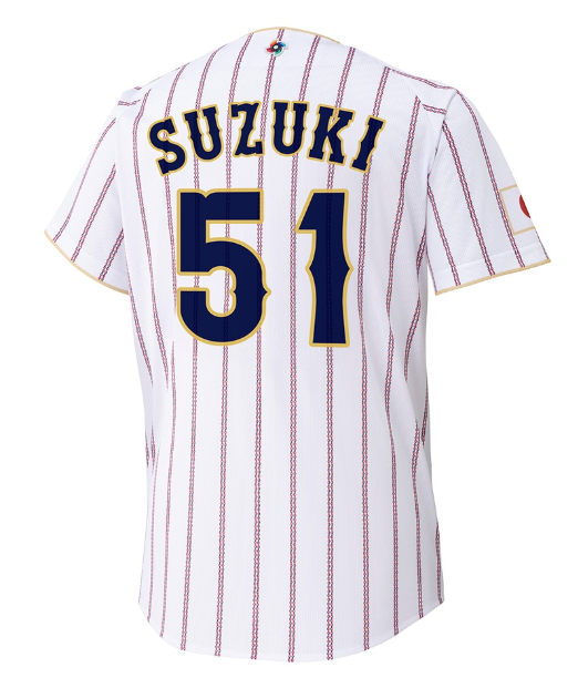 イチロー 51 日本代表 ユニフォーム M Mizuno MIZUNO (ミズノ) 応援グッズ Lサイズ ホワイト 【51】イチロー