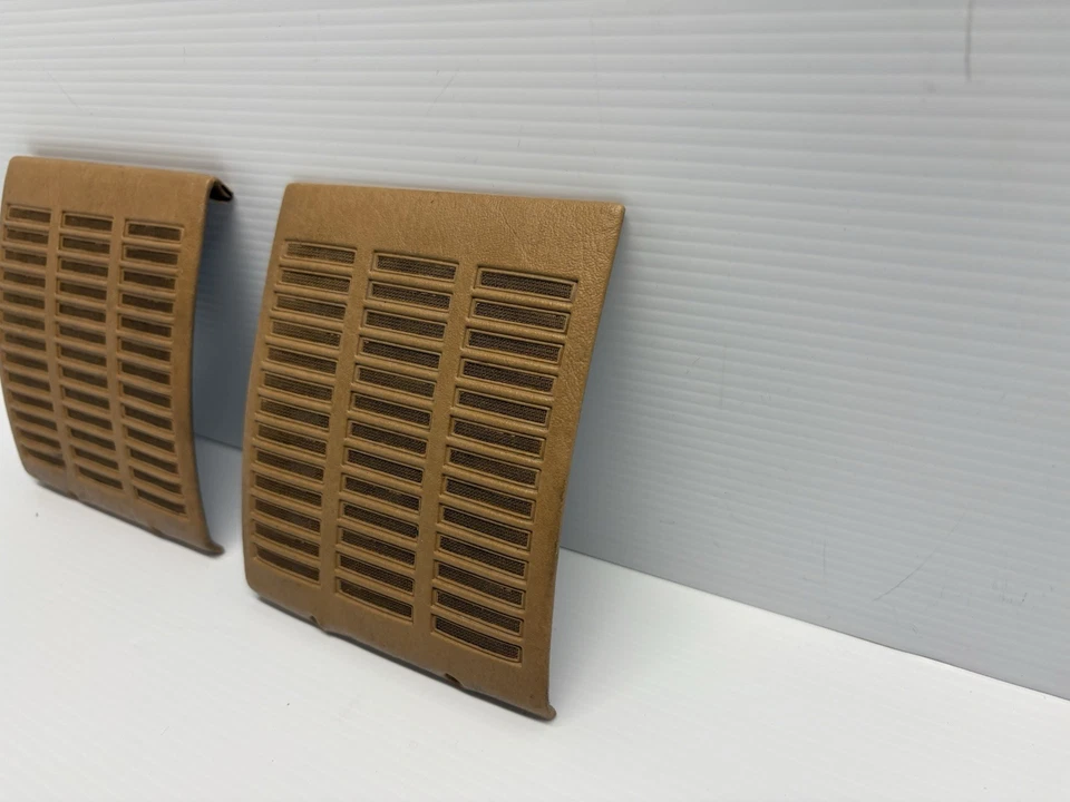 Mercedes 560SL Dash speaker cover Palomino Set 350SL 450SL 380SL 560SL R107 OEM - Image 2 of 4
