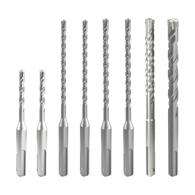 2 Pack 1/4'' x4.33'' SDS Plus Rotary Hammer Drill Bits for Concrete, Brick, Stone