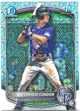 2025 Bowman Chrome Charlie Condon 1st Mega Box Mojo Refractor #BCP-75 Rockies
