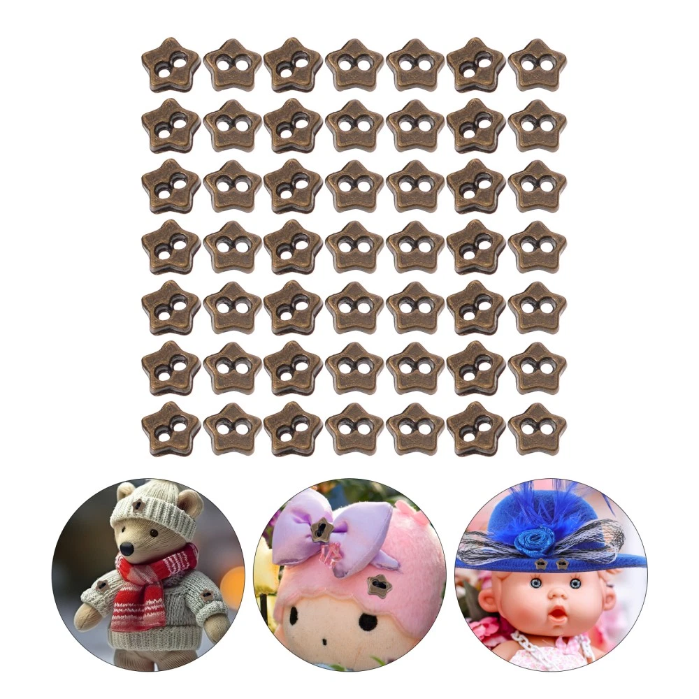 VETEMENTS 100 Pezzi Mini Rag Bambola Cappotto Bottoni Abbigliamento Decorazione Metallo Cucito