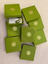 Empty Set of 8 Tory Burch Boxes With Elastic Bands and Card Holders