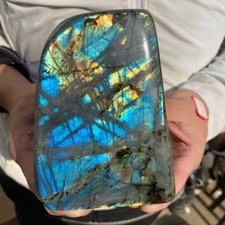 2.3lb Natural Flash Labradorite Quartz Crystal rough Mineral Healing