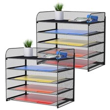 2 Pack Legal/A4/Letter Size Desk Paper Organizer Desktop File Organizer 2-Packs