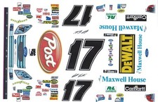 #17 Matt Kenseth MAXWELL HOUSE Ford 1/43rd Scale Slot Car Decals