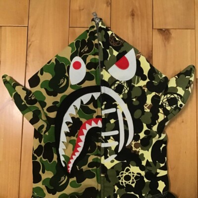 BAPE × UNKLE Shark full zip hoodie ABC camo A Bathing Ape Size L