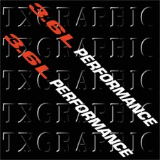 3.6L PERFORMANCE DECAL ENGINE SIZE 3.6 L LITER STICKER CHEVY CAMARO , 1 SET OF 2