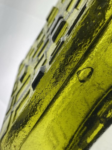 Green Empoli Brutalist Decanter Mid Century Modern Italian Decorative Art Glass - Picture 5 of 19