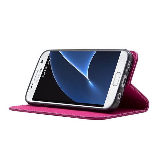 For Samsung Galaxy S7 /Edge Luxury Magnetic Card Slot Leather Wallet Case Stand - Picture 26 of 43