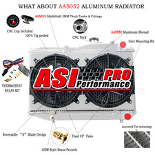 3 ROW Radiator+Shroud Fan+Relay Fit Toyota Corolla AE86 4AGE GTS 1983-1984 MT