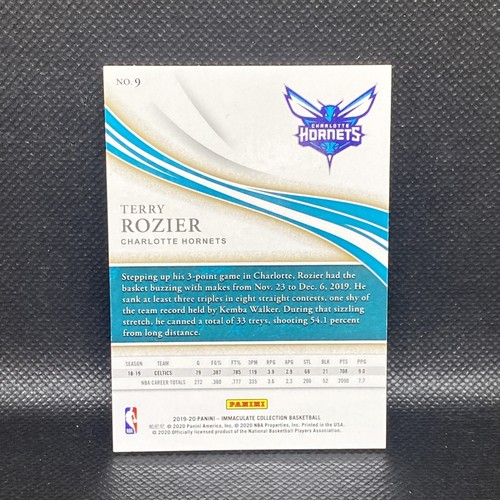 2019-20 Panini Immacolata Blu /10 Terry Rozier #9 - Foto 2 di 2