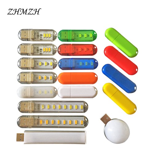 ZHMZH 3LEDs 1.5W Reading Lamps USB Night Lights Mini Book Light Portable U Disk - Photo 3/22