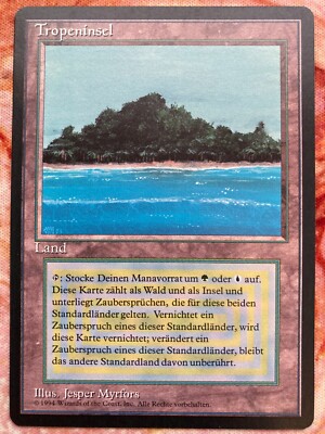 MTG Magic 1x Tropical Island ***German FBB*** Revised LP+