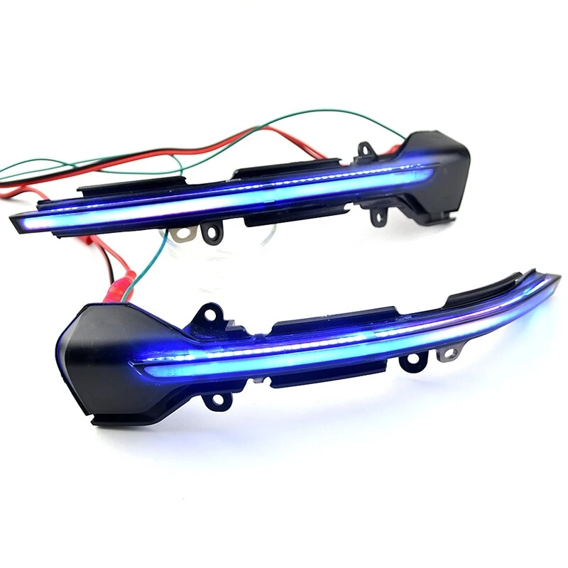 Espejo retrovisor dinámico LED azul claro para Seat Leon III 5F 2013-18 Foto 4 de 4