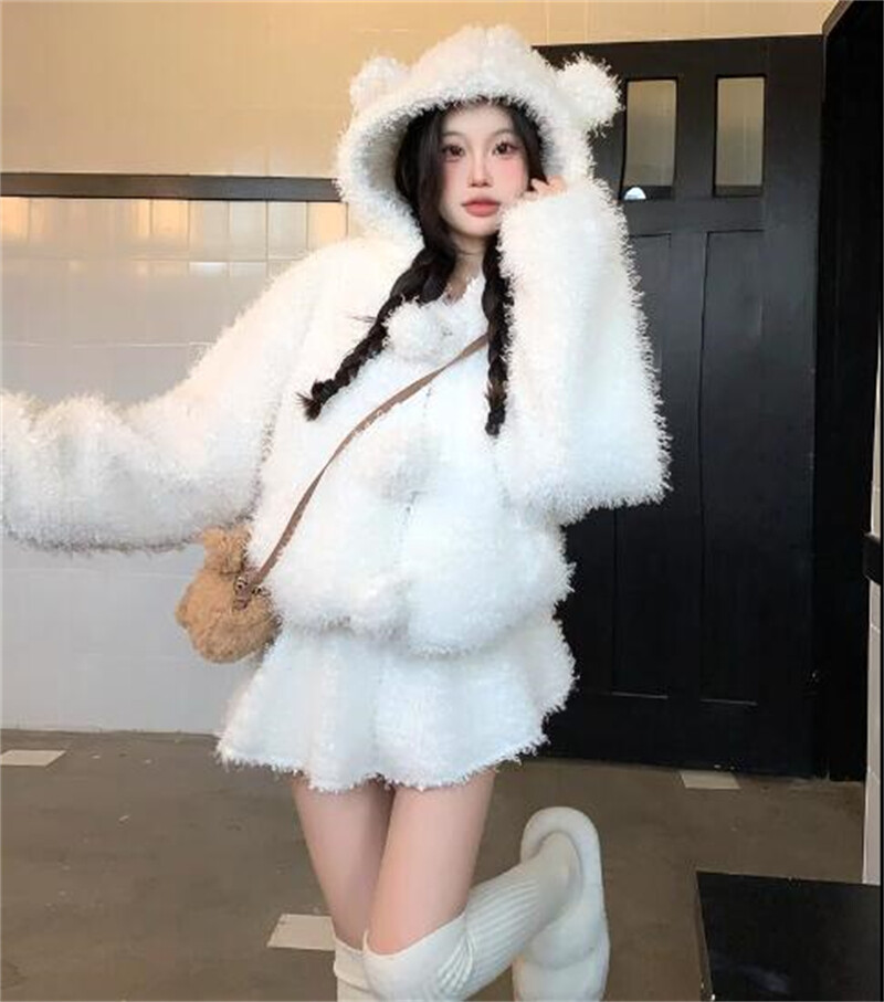 Korean style Women Hooded Jacket Loose Thick Coat Warm Outwear | eBay