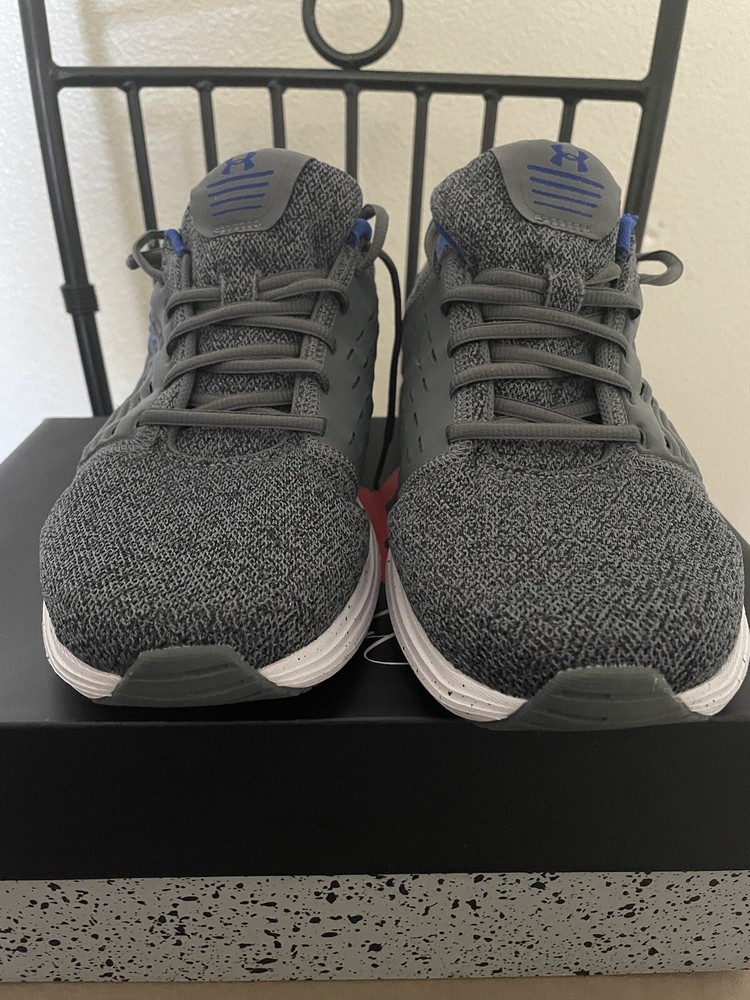 Under Armour mens size 10 Grey Blue running sneakers