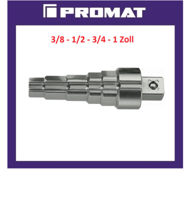 PROMAT Gasstufenschlüssel 3/8'' 1/2'' 3/4'' 1'' CV-Stahl Sanitärschlüssel