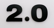 2.0 New Matte Black 3D Self-Adhesive Car Number Badge Emblem Sticker Decal UK
