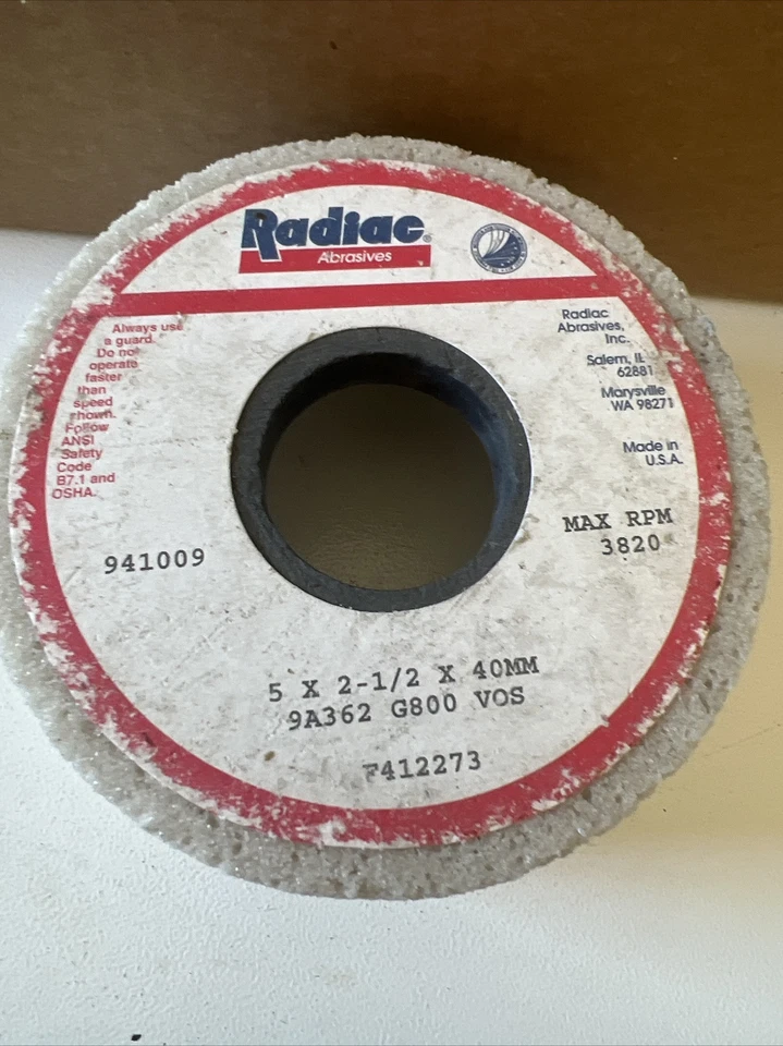 Radiac F412273 Grinding Wheel 5x2-1/2x40MM NOS - Image 2 of 2