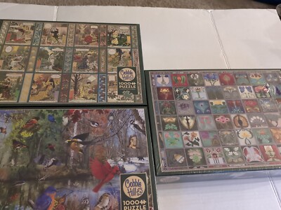 3 NEW Cobble Hill Puzzles 1000 Pcs.