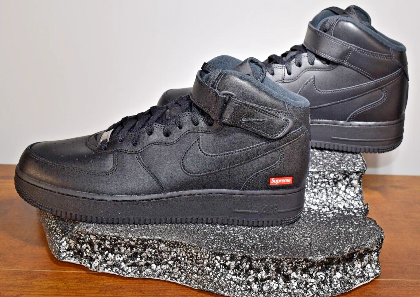 Nike Air Force 1 Low x Supreme Box Logo Double Noir Taille 12