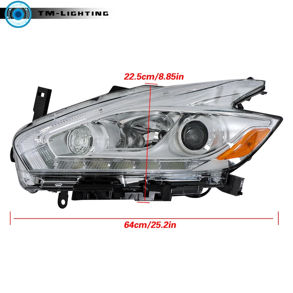 Faro para Nissan Murano 2015-2017-18 izquierda+derecha halógeno LED DRL lámparas cromadas Foto 3 de 4