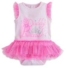 Disney Store Daddy's Princess Baby Tutu Bodysuit Size 0 3 6 9 12 18 24 Months