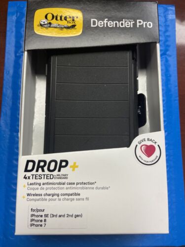 OtterBox DEFENDER SERIES Drop Plus Case for iPhone SE (2nd, 3rd) 8, 7 - Black