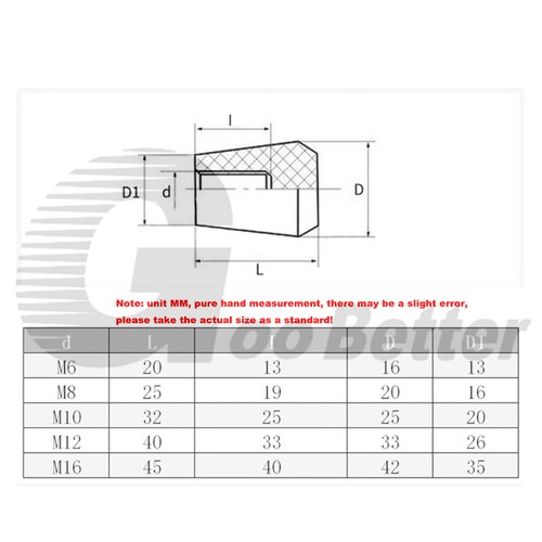 M6-M16 Plastic Handle Tractor Machine Tools Oval Ball Knob Lever Handle 20-90mm - Picture 7 of 30