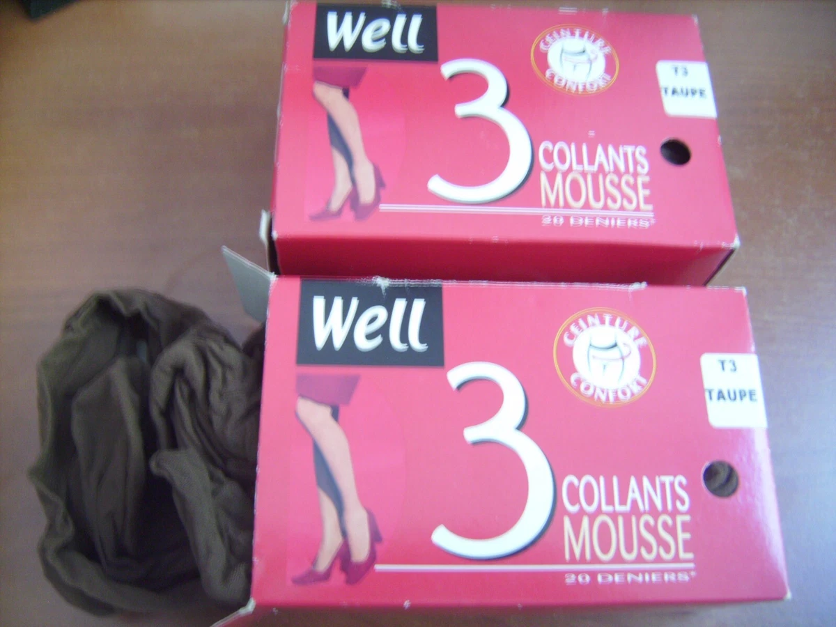 Lot De 3 Boîtes De 2 Collants Mousse Eldys 15 Deniers - Taille 1, Couleur Ambre