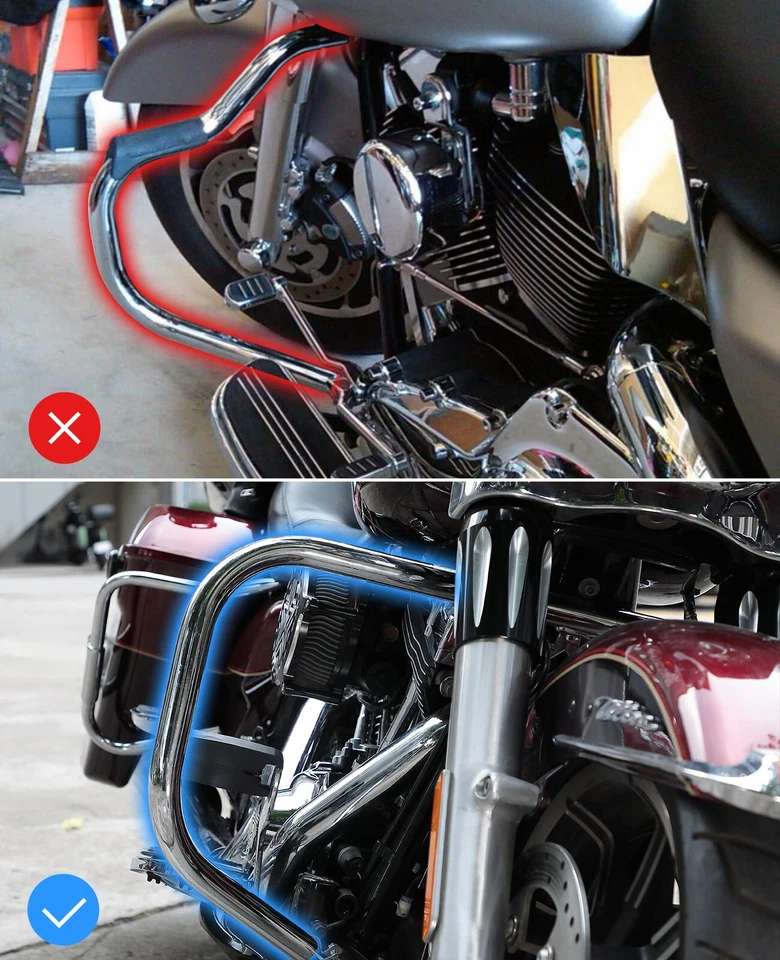 1 par de zapatos calentadores de piernas suaves de cuero PU para turismo carretera Street Glide Foto 3 de 4