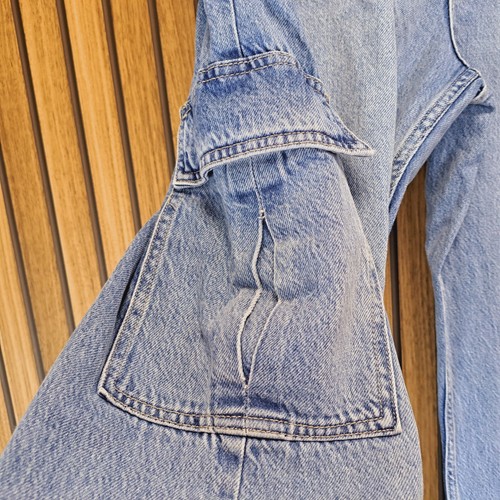 Cotton On Jeans Relaxed Cargo 30 UK 12 Wide Leg Blau Baggy Bags - Neu - Bild 8 von 18