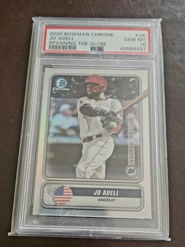 2020 Bowman Chrome Jo Adell Rookie Spanning The Globe PSA 10 Angels
