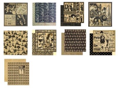 Graphic 45 Curtain Call Vintage Hollywood 8'' Cardstock PICK Jazz Mime Cinema Top