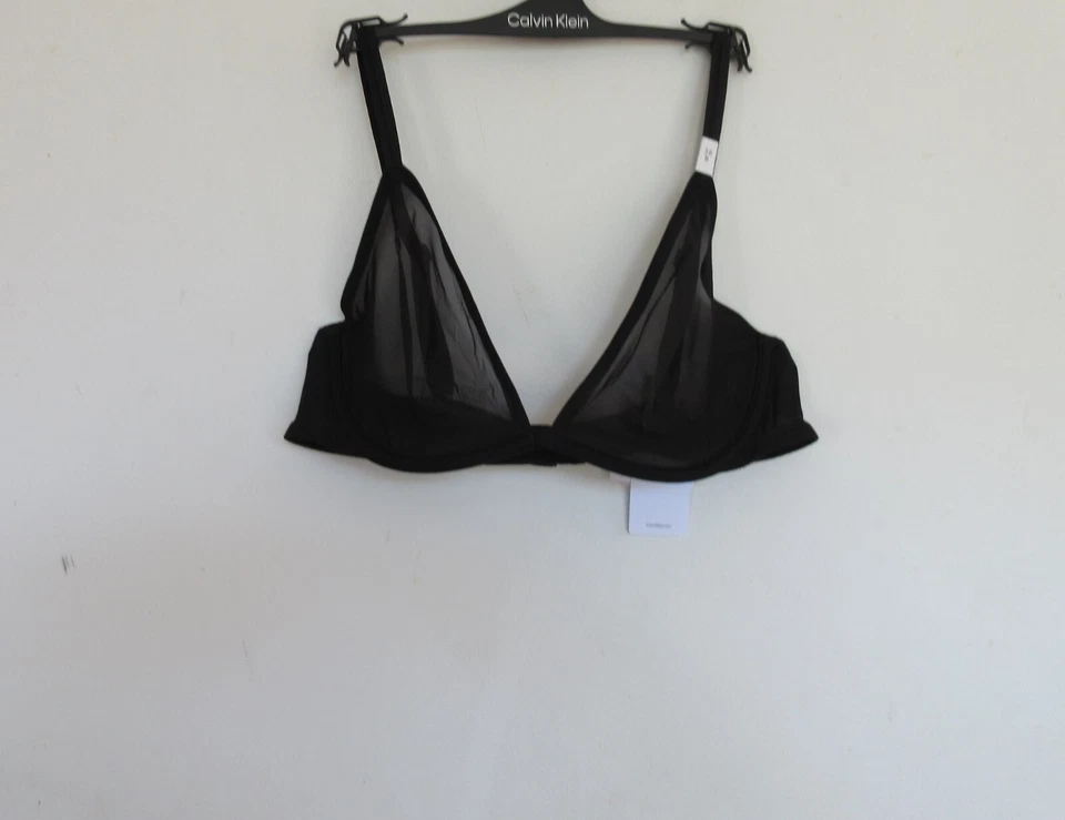 Calvin Sheer Marquisette Unlined Plunge Bra QF6727 32, 34, 36, 38 $40.00 NWT - Image 2 of 4