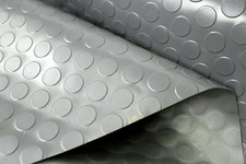 TAPPETO GOMMA GRIGIO IN PVC COPERTURA PAVIMENTO LARGO 100cm BOLLO BULLONATO