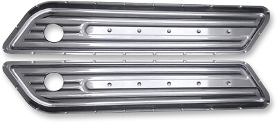 Covingtons Customs Dimpled Chrome Saddlebag Hinge Latch Covers Harley 14-19