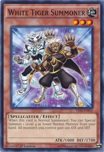 White Tiger Summoner - YS14-EN019 - Common - 1st Edition x3 - Near Mint