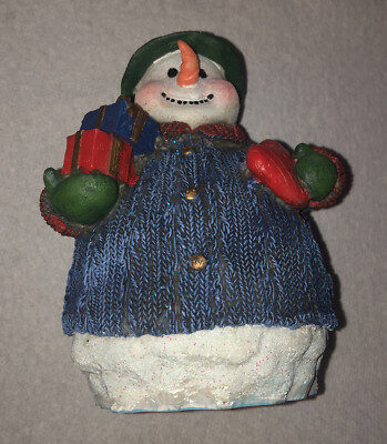 Vintage Ceramic Artmark Chicago Ltd Shelf Snowman 6 